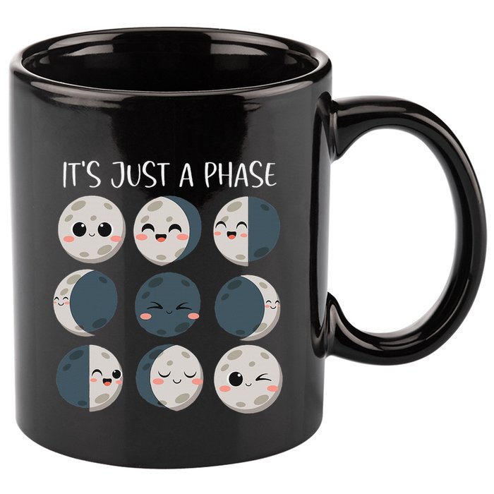 Science Teacher Moon Phases Scientist 11oz C Handle Ceramic Mug