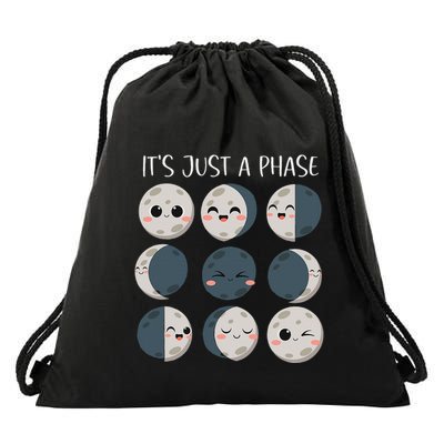 Science Teacher Moon Phases Scientist Drawstring Bag