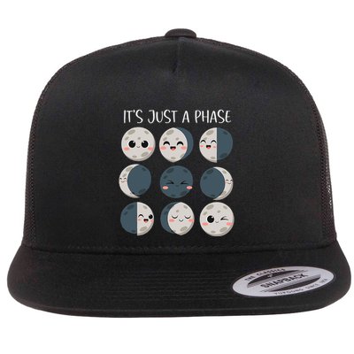 Science Teacher Moon Phases Scientist Flatbill Hat