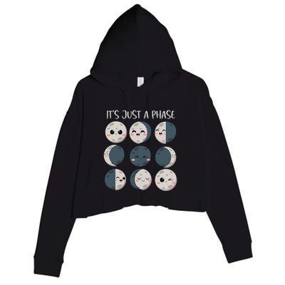 Science Teacher Moon Phases Scientist Crop Fleece Hoodie