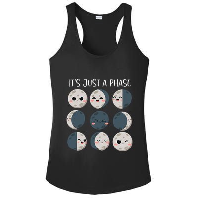 Science Teacher Moon Phases Scientist Ladies PosiCharge Competitor Racerback Tank