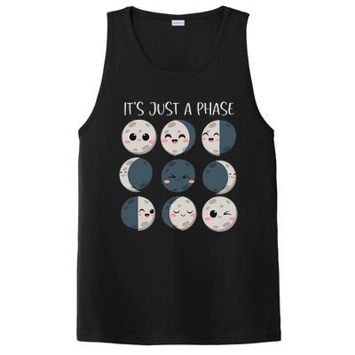 Science Teacher Moon Phases Scientist PosiCharge Competitor Tank