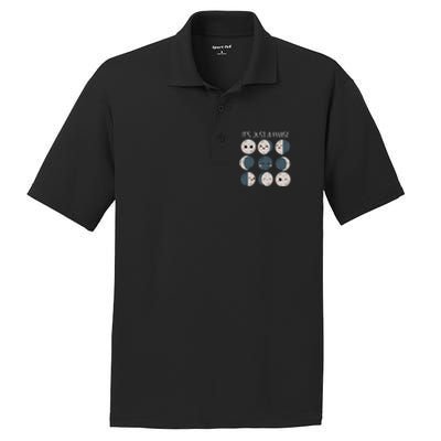 Science Teacher Moon Phases Scientist PosiCharge RacerMesh Polo