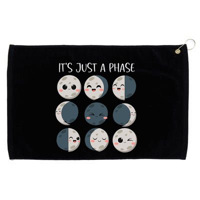 Science Teacher Moon Phases Scientist Grommeted Golf Towel