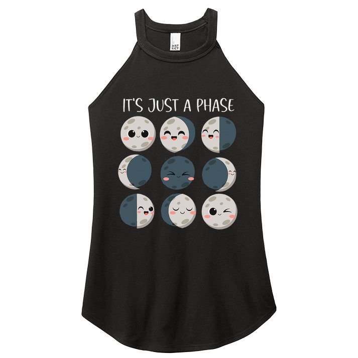 Science Teacher Moon Phases Scientist Women's Perfect Tri Rocker Tank