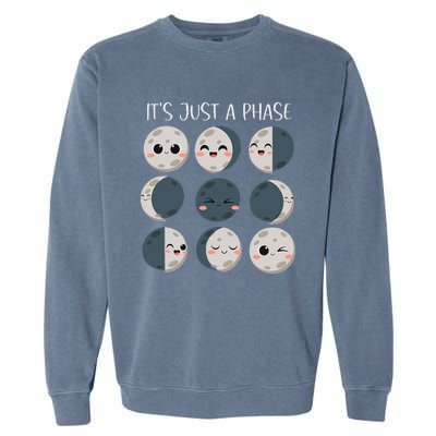 Science Teacher Moon Phases Scientist Garment-Dyed Sweatshirt