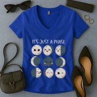 Science Teacher Moon Phases Scientist Women's V-Neck T-Shirt