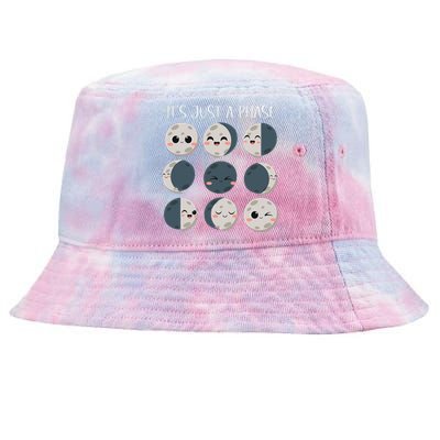 Science Teacher Moon Phases Scientist Tie-Dyed Bucket Hat