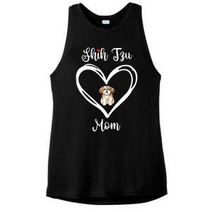 Shih Tzu Mama I Love My Shih Tzu Mom Ladies PosiCharge Tri-Blend Wicking Tank