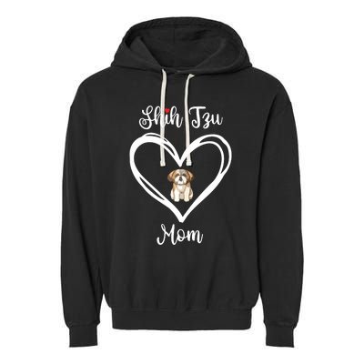 Shih Tzu Mama I Love My Shih Tzu Mom Garment-Dyed Fleece Hoodie