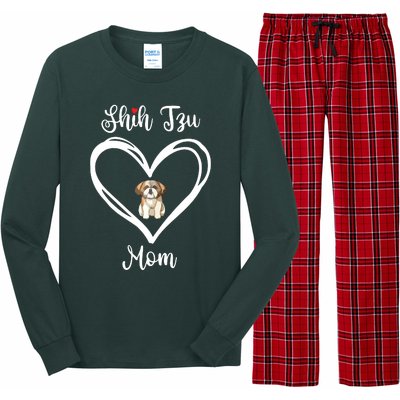 Shih Tzu Mama I Love My Shih Tzu Mom Long Sleeve Pajama Set