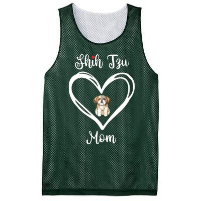 Shih Tzu Mama I Love My Shih Tzu Mom Mesh Reversible Basketball Jersey Tank