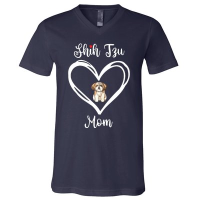 Shih Tzu Mama I Love My Shih Tzu Mom V-Neck T-Shirt