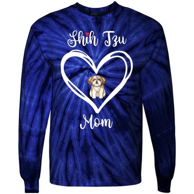 Shih Tzu Mama I Love My Shih Tzu Mom Tie-Dye Long Sleeve Shirt