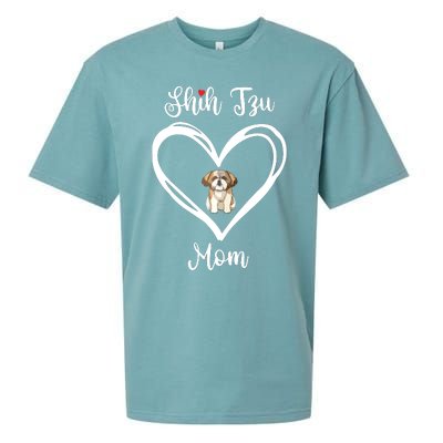 Shih Tzu Mama I Love My Shih Tzu Mom Sueded Cloud Jersey T-Shirt