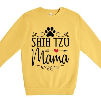 Shih Tzu Mama Shih Tzu Mama Gift For Shih Tzu Lover Premium Crewneck Sweatshirt