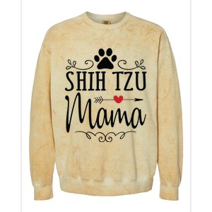 Shih Tzu Mama Shih Tzu Mama Gift For Shih Tzu Lover Colorblast Crewneck Sweatshirt