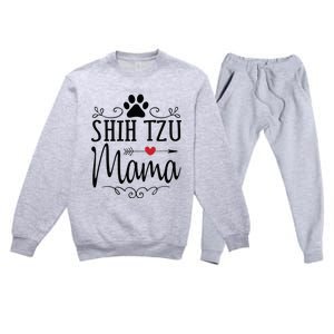 Shih Tzu Mama Shih Tzu Mama Gift For Shih Tzu Lover Premium Crewneck Sweatsuit Set