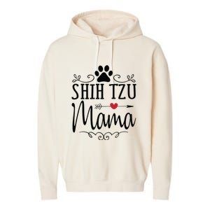 Shih Tzu Mama Shih Tzu Mama Gift For Shih Tzu Lover Garment-Dyed Fleece Hoodie