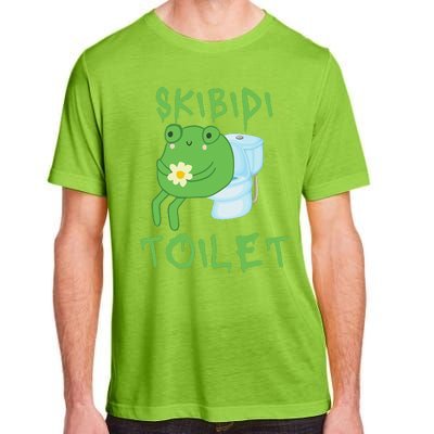 Skibid.I Toilet Meme Frog Meme Forg Funny Memes Brainrot Meme Adult ChromaSoft Performance T-Shirt