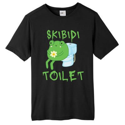 Skibid.I Toilet Meme Frog Meme Forg Funny Memes Brainrot Meme Tall Fusion ChromaSoft Performance T-Shirt