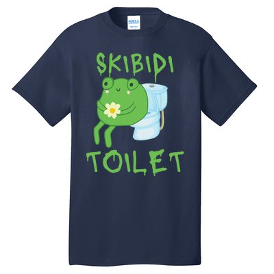 Skibid.I Toilet Meme Frog Meme Forg Funny Memes Brainrot Meme Tall T-Shirt