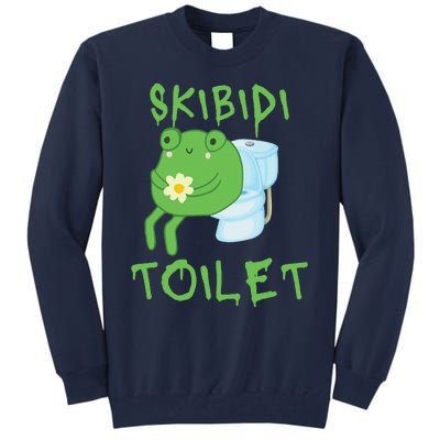 Skibid.I Toilet Meme Frog Meme Forg Funny Memes Brainrot Meme Tall Sweatshirt