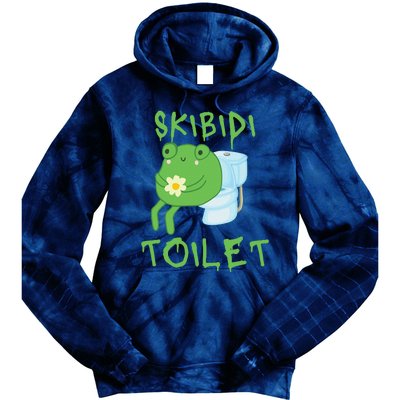 Skibid.I Toilet Meme Frog Meme Forg Funny Memes Brainrot Meme Tie Dye Hoodie