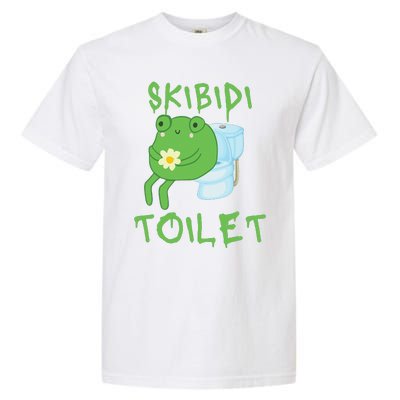 Skibid.I Toilet Meme Frog Meme Forg Funny Memes Brainrot Meme Garment-Dyed Heavyweight T-Shirt