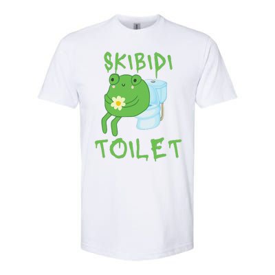 Skibid.I Toilet Meme Frog Meme Forg Funny Memes Brainrot Meme Softstyle CVC T-Shirt