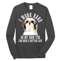 Shih Tzu Mom Dog Dad Funny Shih Tzu Long Sleeve Shirt