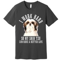 Shih Tzu Mom Dog Dad Funny Shih Tzu Premium T-Shirt