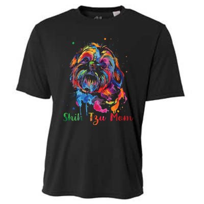 Shih Tzu Mom Shih Tzu Dog Lovers Mothers Day Gifts Cooling Performance Crew T-Shirt