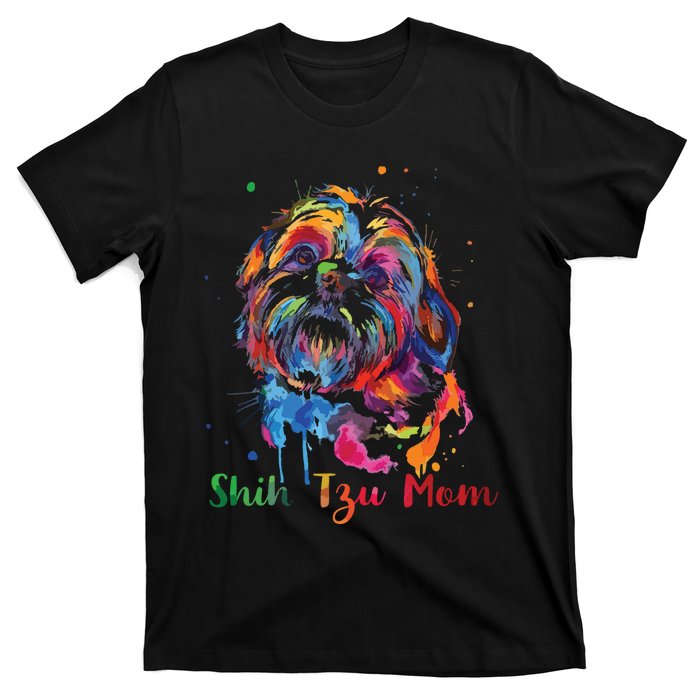 Shih Tzu Mom Shih Tzu Dog Lovers Mothers Day Gifts T-Shirt