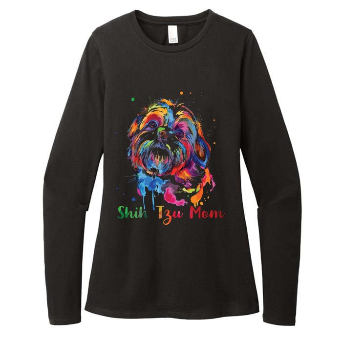 Shih Tzu Mom Shih Tzu Dog Lovers Mothers Day Gifts Womens CVC Long Sleeve Shirt