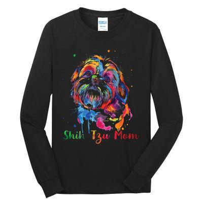 Shih Tzu Mom Shih Tzu Dog Lovers Mothers Day Gifts Tall Long Sleeve T-Shirt