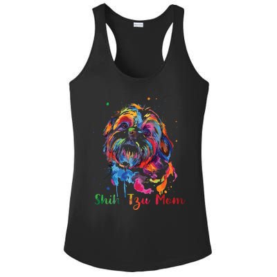 Shih Tzu Mom Shih Tzu Dog Lovers Mothers Day Gifts Ladies PosiCharge Competitor Racerback Tank