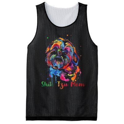 Shih Tzu Mom Shih Tzu Dog Lovers Mothers Day Gifts Mesh Reversible Basketball Jersey Tank