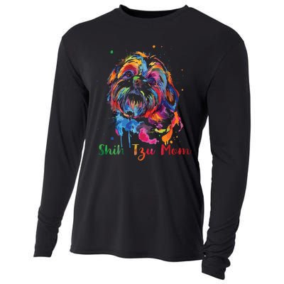 Shih Tzu Mom Shih Tzu Dog Lovers Mothers Day Gifts Cooling Performance Long Sleeve Crew