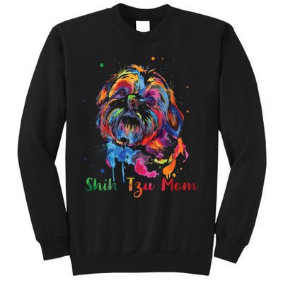 Shih Tzu Mom Shih Tzu Dog Lovers Mothers Day Gifts Tall Sweatshirt