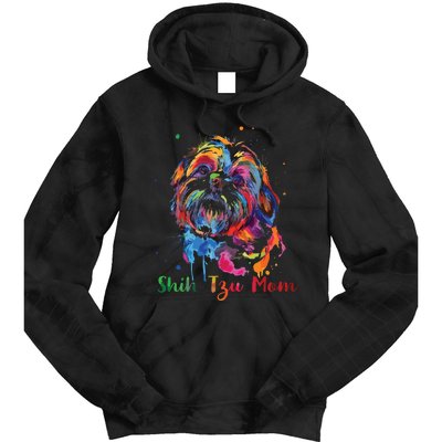 Shih Tzu Mom Shih Tzu Dog Lovers Mothers Day Gifts Tie Dye Hoodie