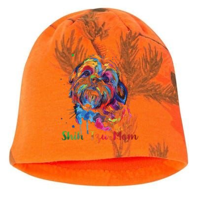 Shih Tzu Mom Shih Tzu Dog Lovers Mothers Day Gifts Kati - Camo Knit Beanie