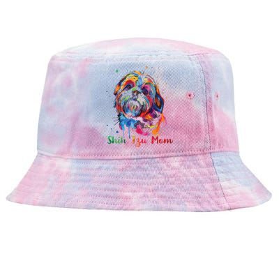 Shih Tzu Mom Shih Tzu Dog Lovers Mothers Day Gifts Tie-Dyed Bucket Hat