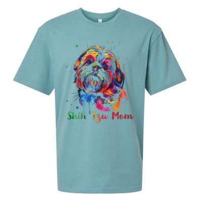 Shih Tzu Mom Shih Tzu Dog Lovers Mothers Day Gifts Sueded Cloud Jersey T-Shirt