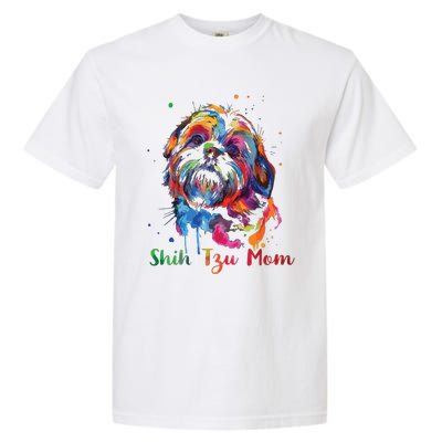 Shih Tzu Mom Shih Tzu Dog Lovers Mothers Day Gifts Garment-Dyed Heavyweight T-Shirt