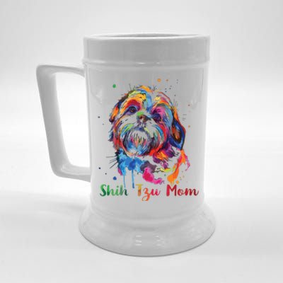 Shih Tzu Mom Shih Tzu Dog Lovers Mothers Day Gifts Beer Stein