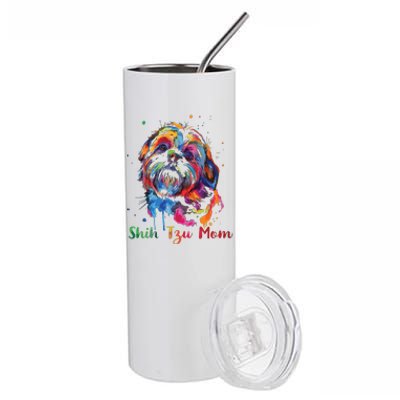 Shih Tzu Mom Shih Tzu Dog Lovers Mothers Day Gifts Stainless Steel Tumbler