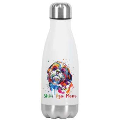 Shih Tzu Mom Shih Tzu Dog Lovers Mothers Day Gifts Stainless Steel Insulated Water Bottle