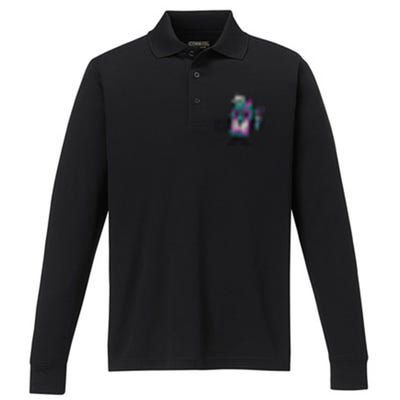 Snc Tiki Man Performance Long Sleeve Polo