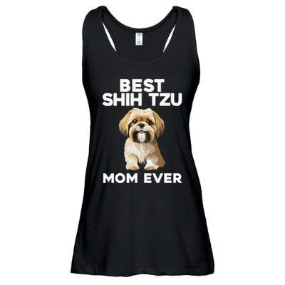 =Shih Tzu Mom Design For Women Dog Lover Shih Tzu Ladies Essential Flowy Tank